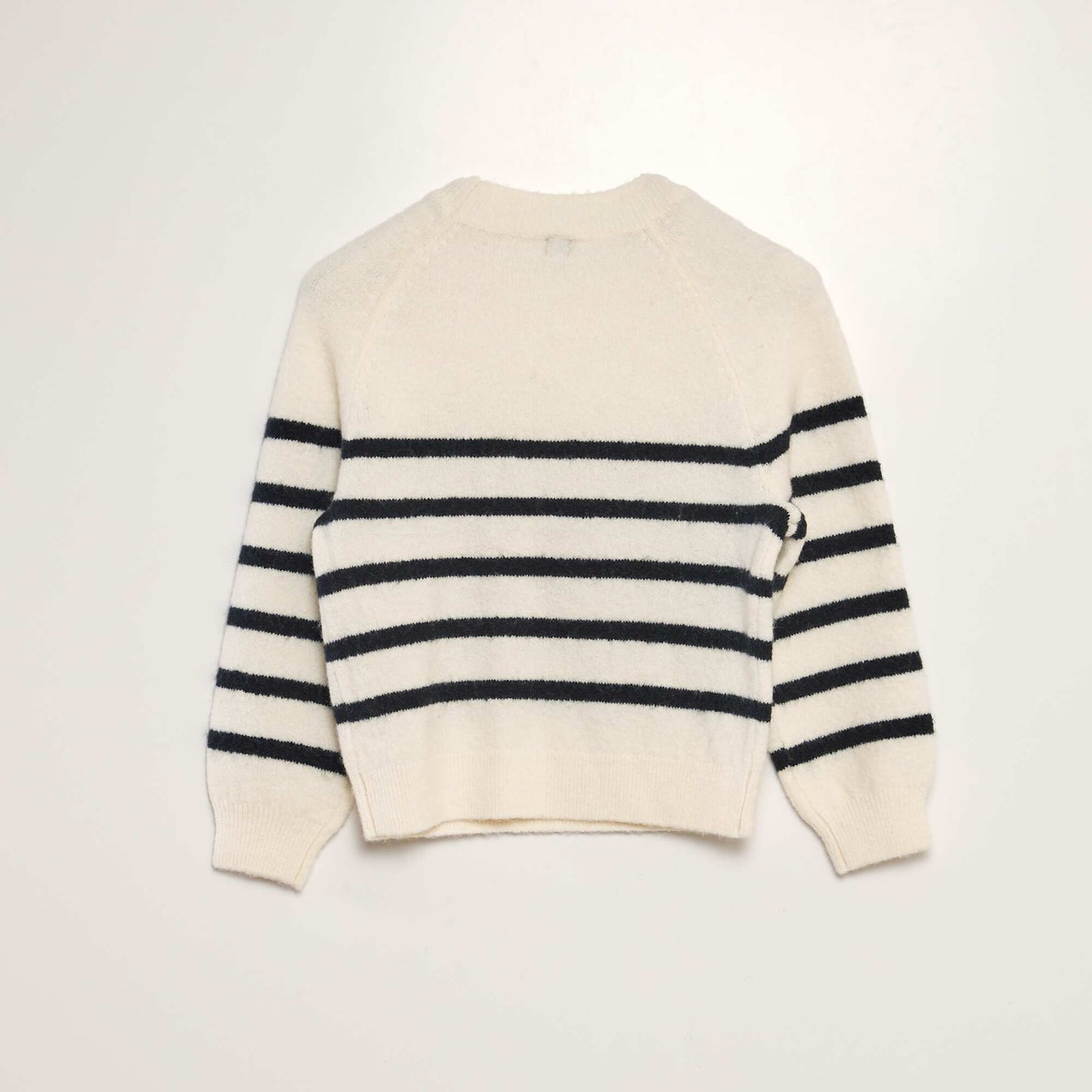 Sweater de punto con cuello redondo NEGRO