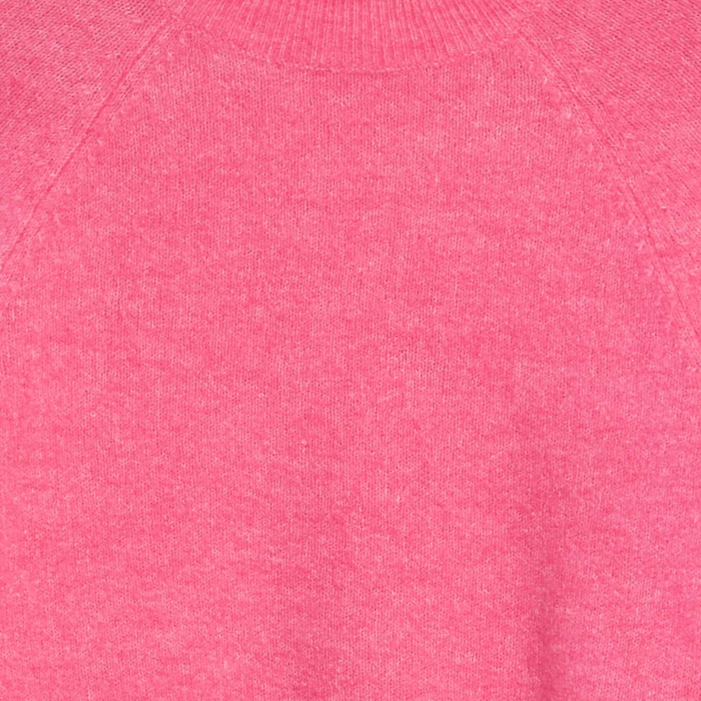 Sweater de punto con cuello redondo rosa