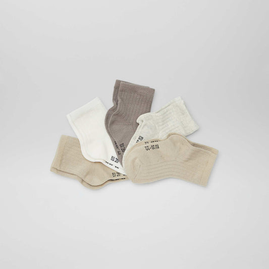 Pack de 3 pares de medias BEIGE