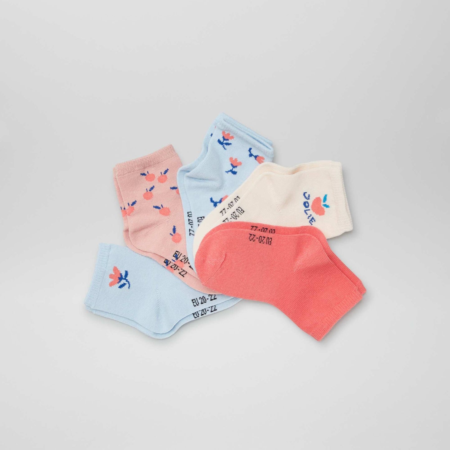 Pack de 5 pares de medias de punto elástico AZUL