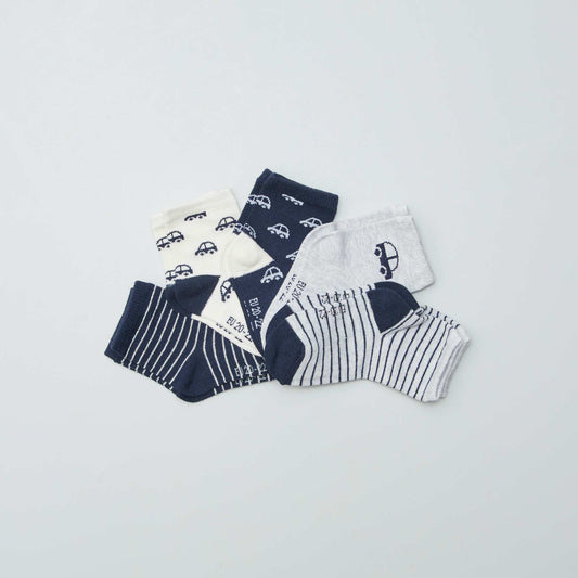 Pack de 5 pares de medias de punto elástico GRIS