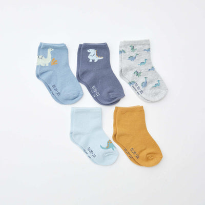 Pack de 5 pares de medias de punto elástico AZUL