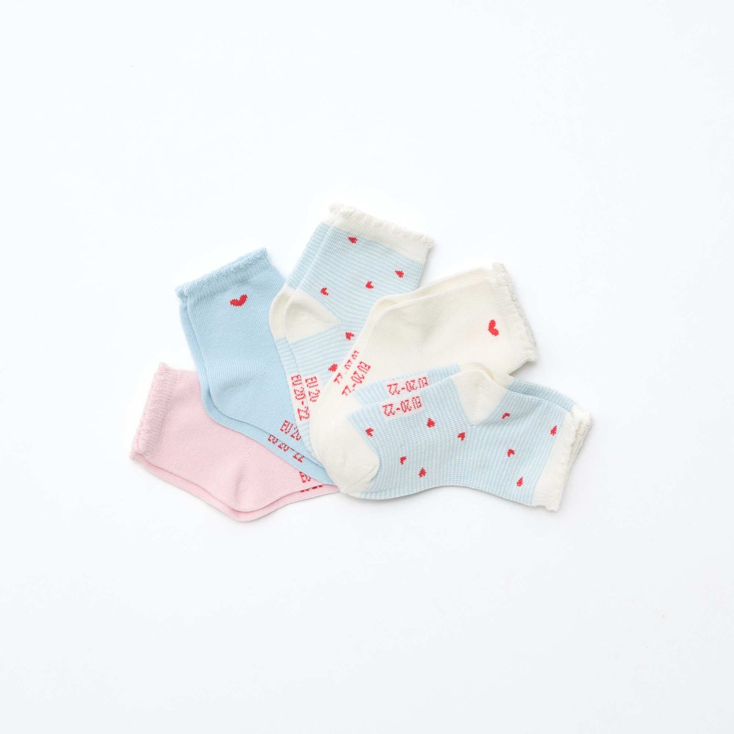 Pack de 5 pares de medias de punto elástico ROSA