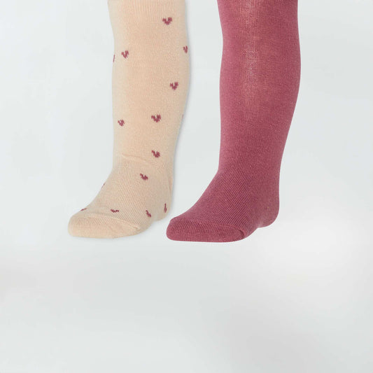 Pack de 2 pares de leotardos ROJO