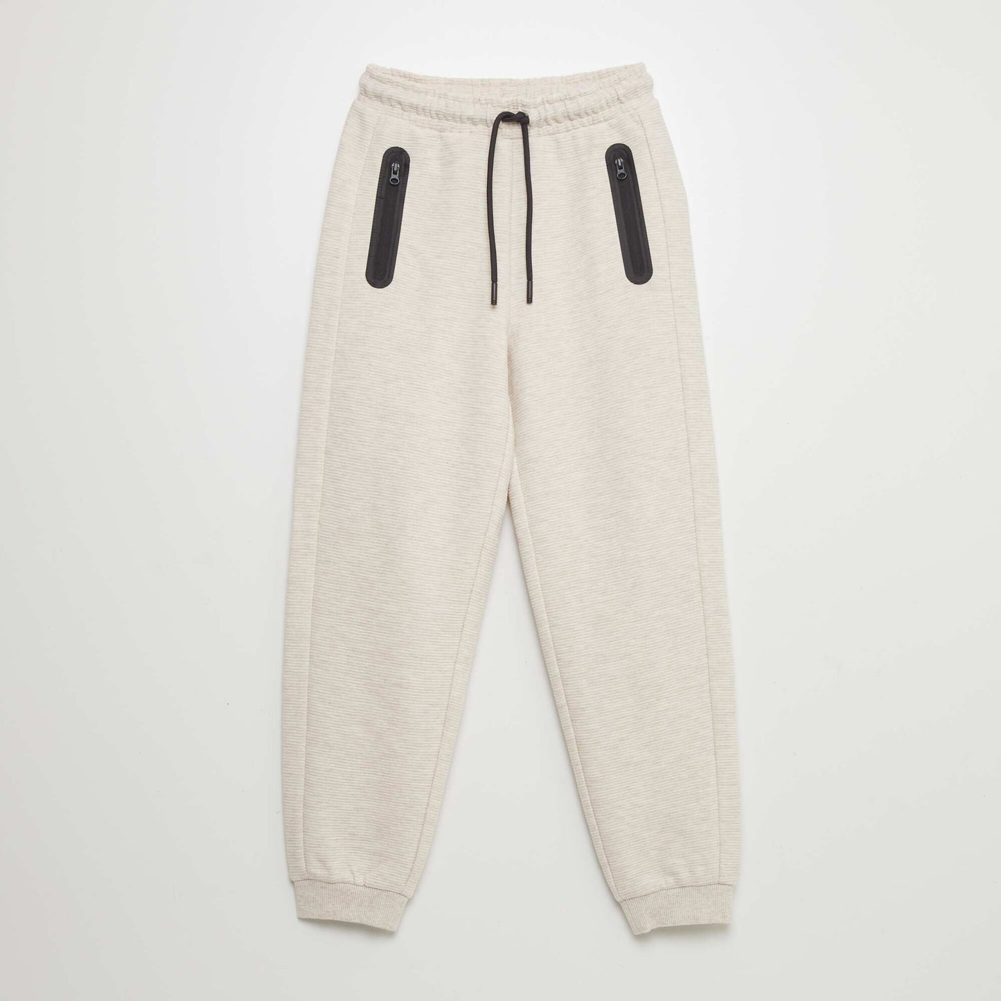 Pantalón de jogging de punto ottoman BEIGE