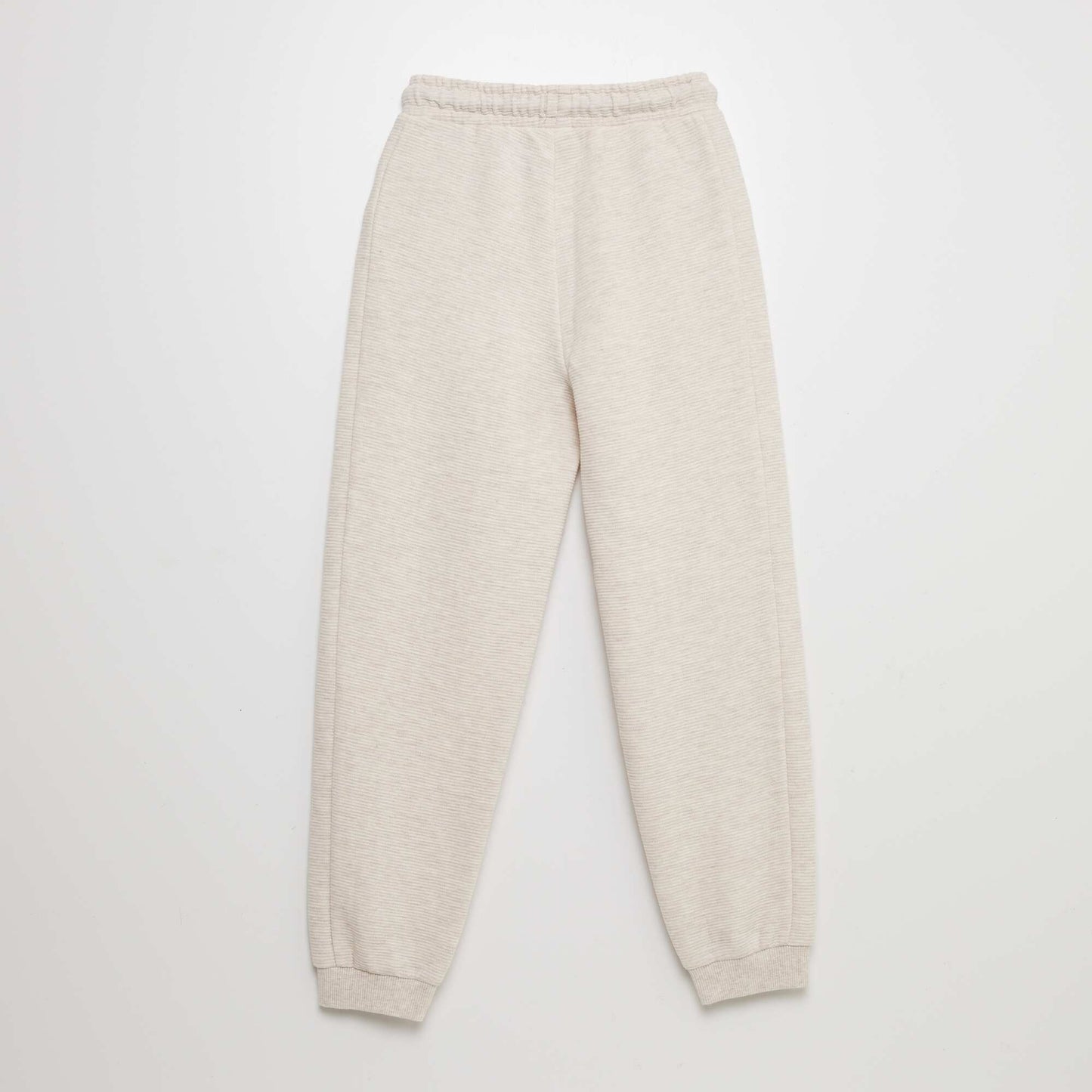 Pantalón de jogging de punto ottoman BEIGE