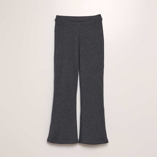 Pantalón de canalé bootcut/flare GRIS