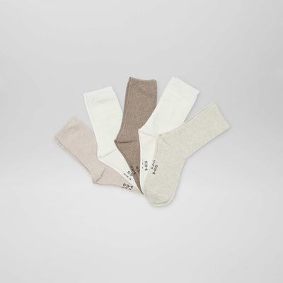 Pack de 5 pares de medias BEIGE