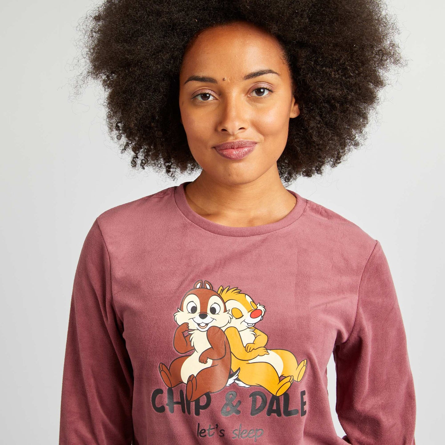 Pijama polar de 2 piezas 'Chip y Chop' ROSA