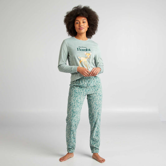 Pijama polar de 2 piezas 'Bambi' VERDE