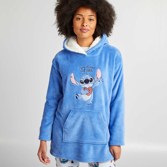 Buzo polar con capucha 'Stitch' AZUL