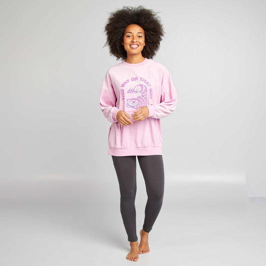 Pijama largo de 2 piezas 'Alicia en el País de las Maravillas' ROSA