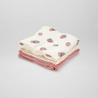 Pack de 3 muselinas para bebé BLANCO