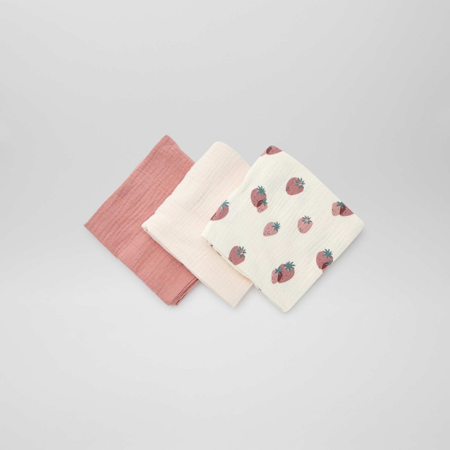 Pack de 3 muselinas para bebé BLANCO