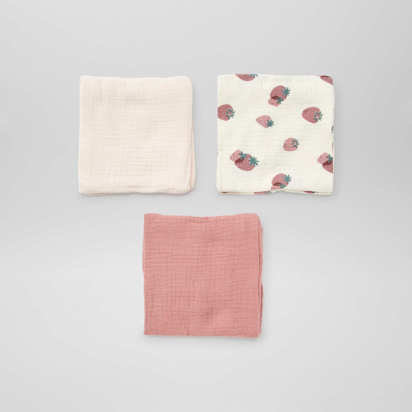 Pack de 3 muselinas para bebé BLANCO