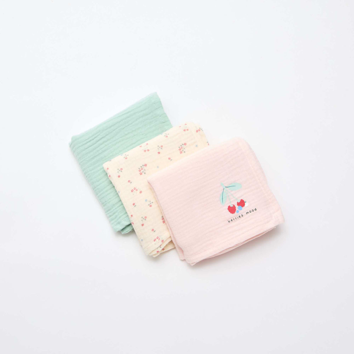 Pack de 3 muselinas para bebé BLANCO