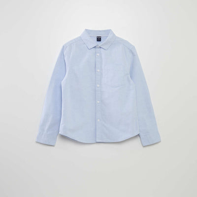 Camisa de manga larga oxford AZUL