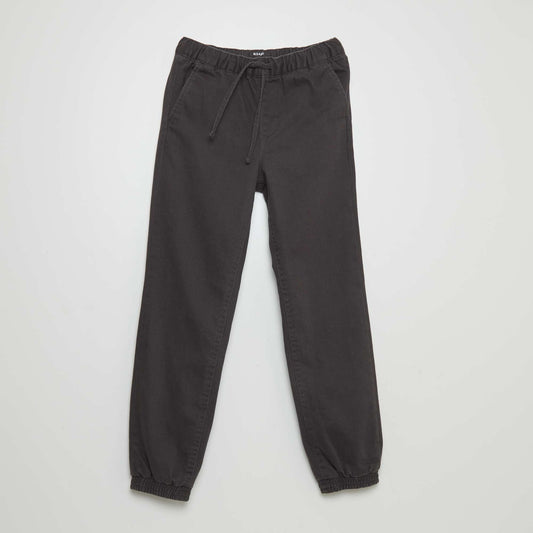 Pantalón de chándal recto con forro interior NEGRO
