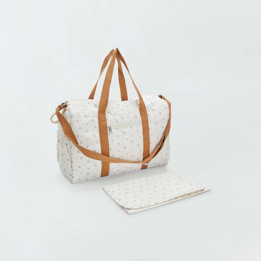 Bolso cambiador con fijación para cochecito BLANCO