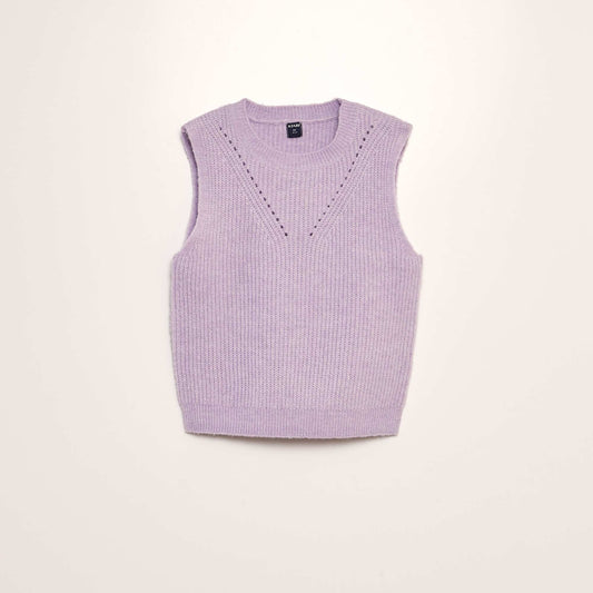 Sweater sin mangas PURPURA