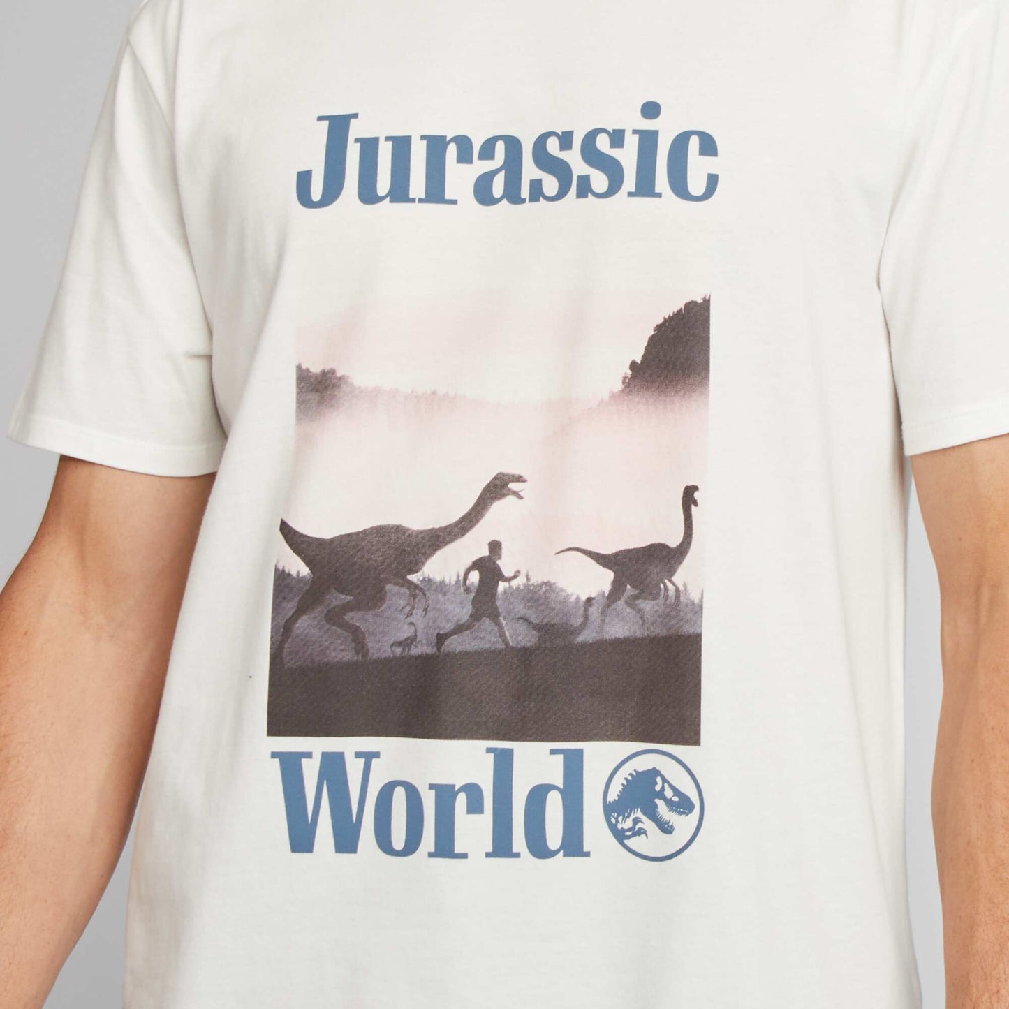 Camiseta de algodón 'Jurassic World' BLANCO