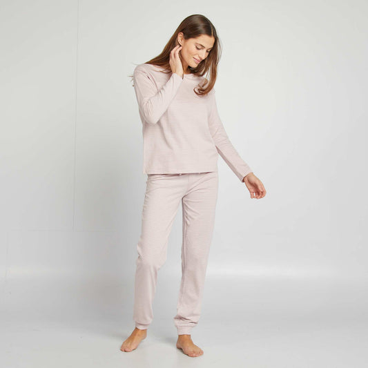 Conjunto de pijama con camiseta + pantalón estampado ROSA