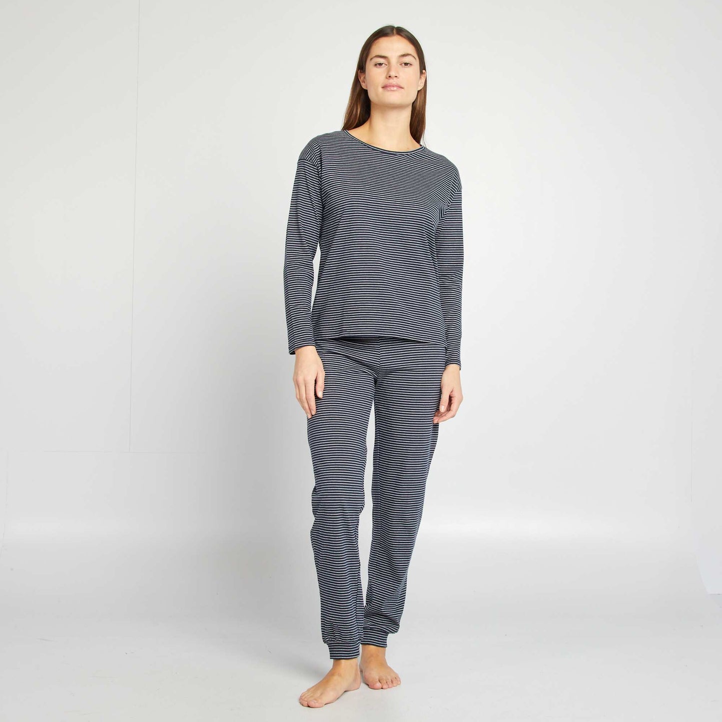 Conjunto de pijama con camiseta + pantalón estampado AZUL