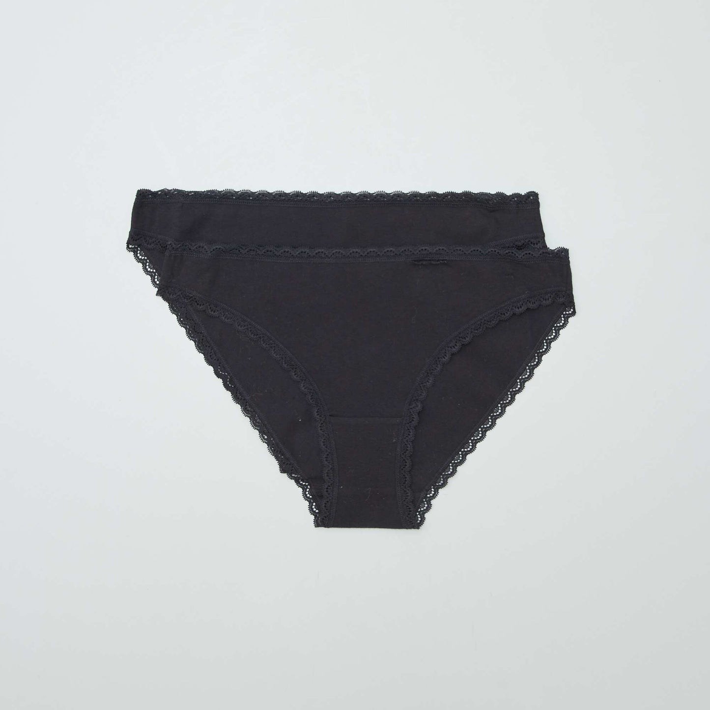 Pack de 2 braguitas de algodón NEGRO