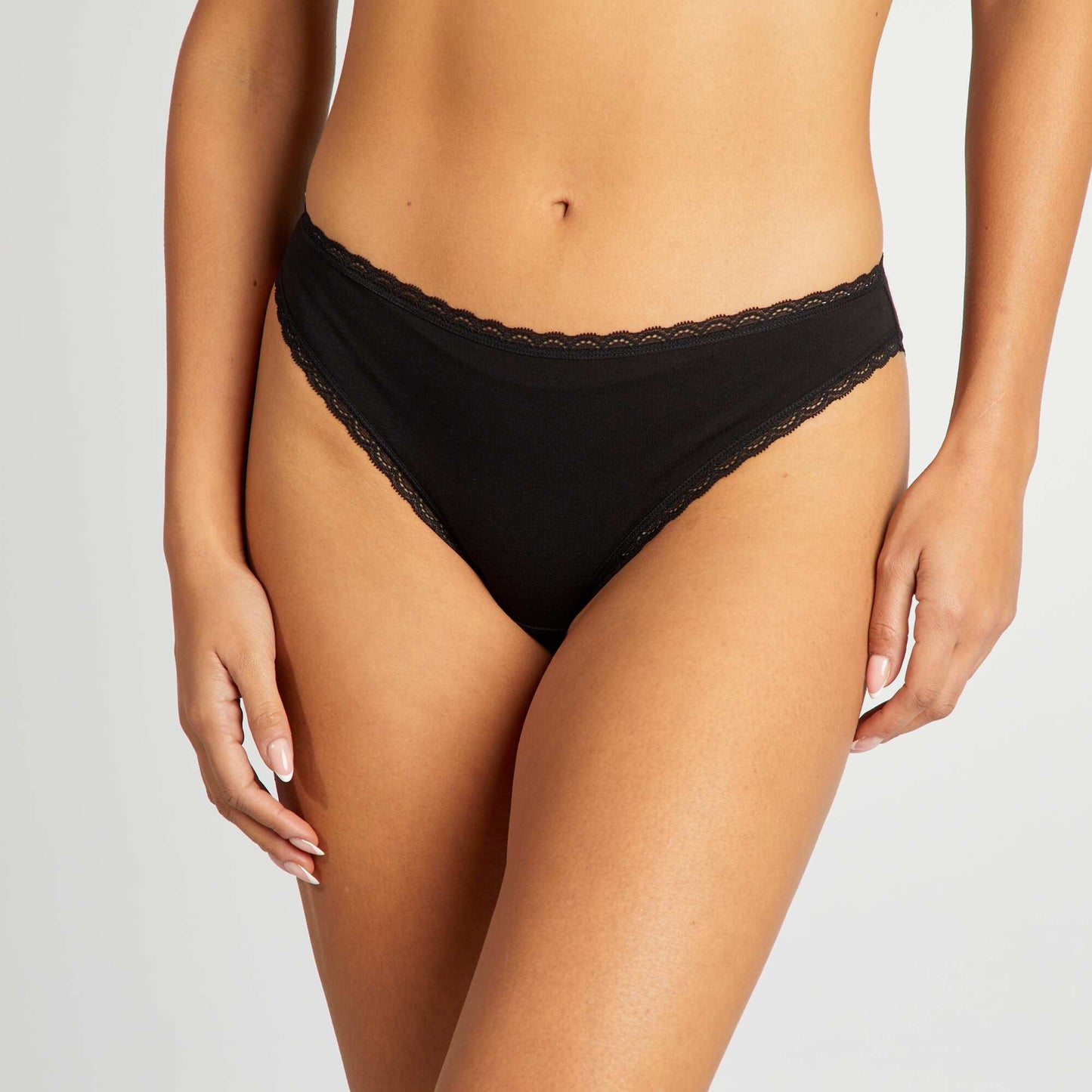 Pack de 2 braguitas de algodón NEGRO