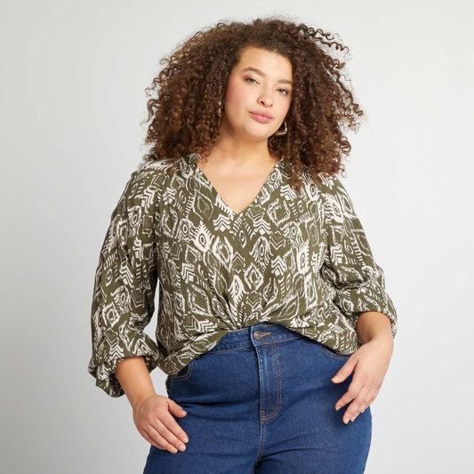 Blusa vaporosa KAKI