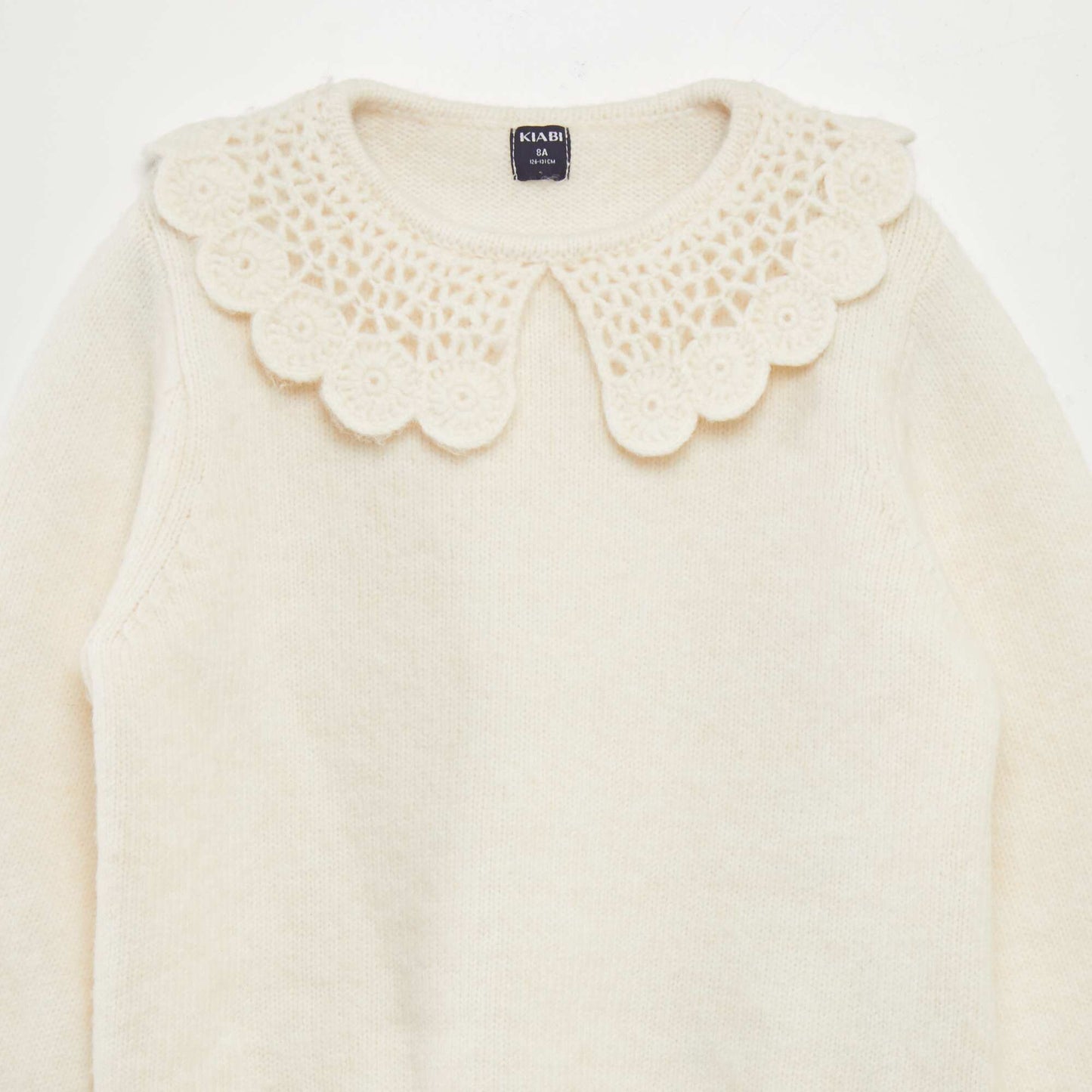 Sweater de punto con cuello bebé BLANCO