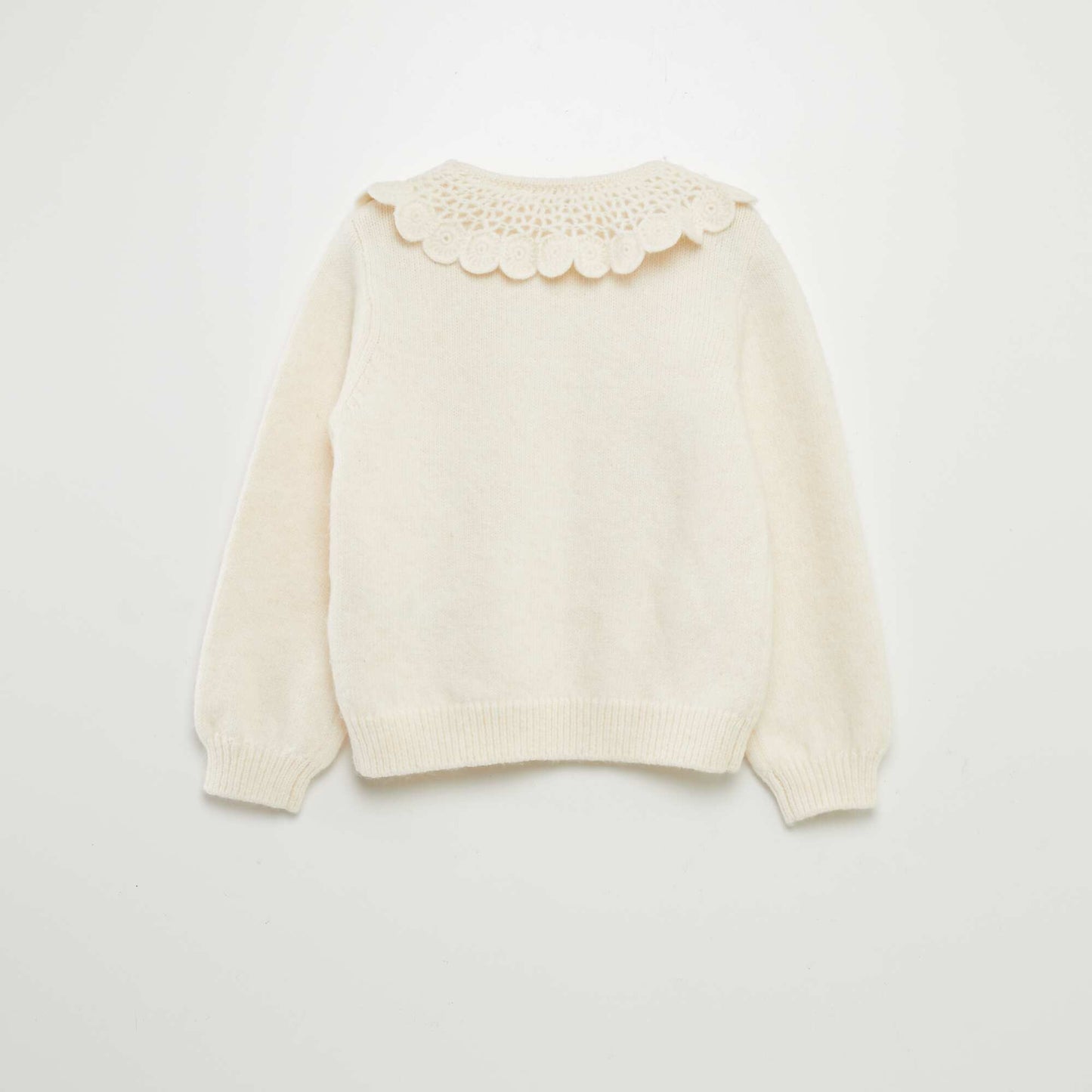 Sweater de punto con cuello bebé BLANCO