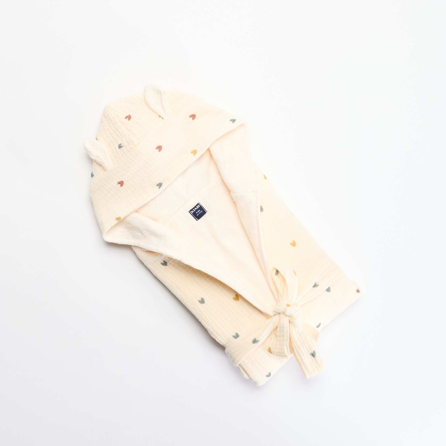 Albornoz de rizo y gasa de algodón - Kiabi Home BEIGE