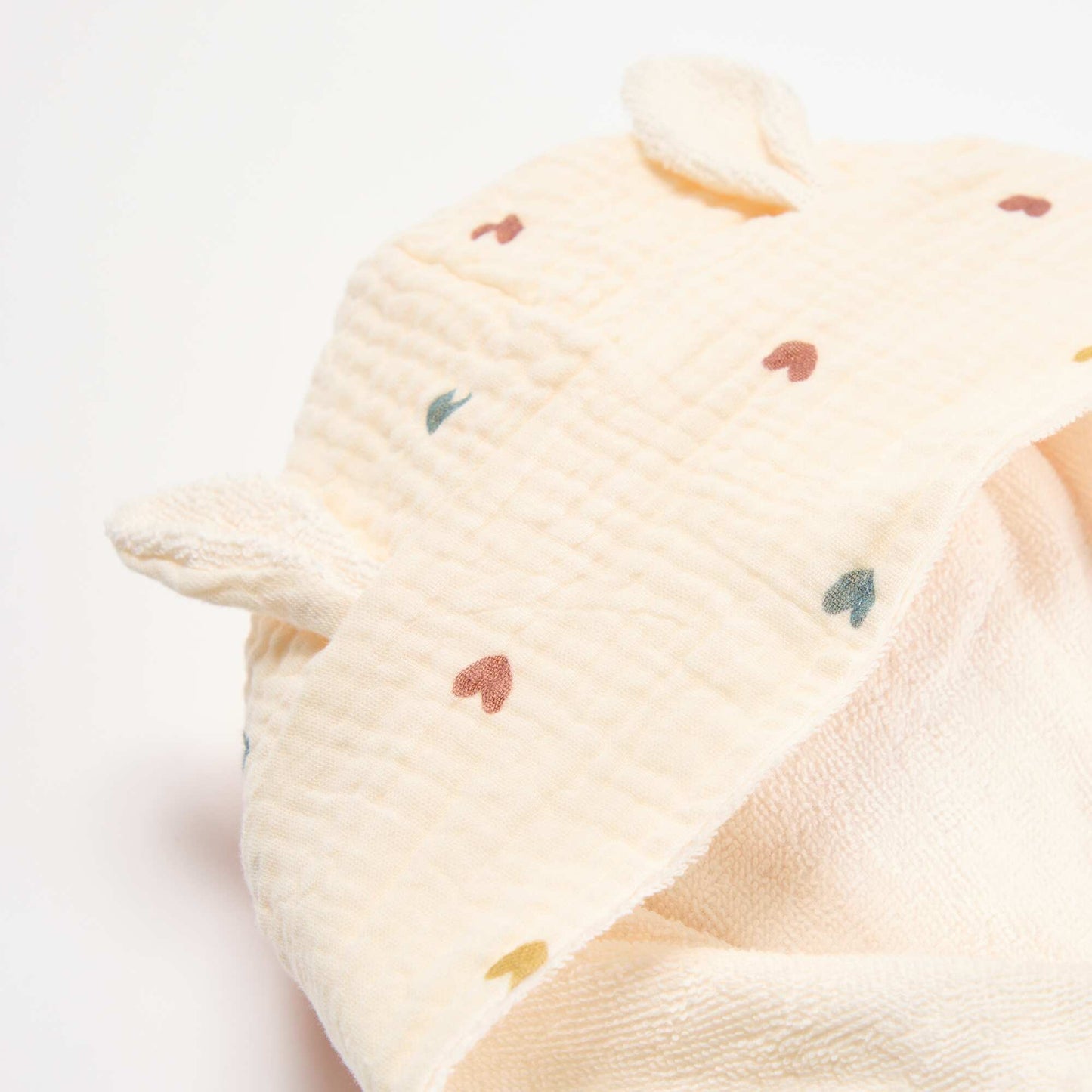 Albornoz de rizo y gasa de algodón - Kiabi Home BEIGE