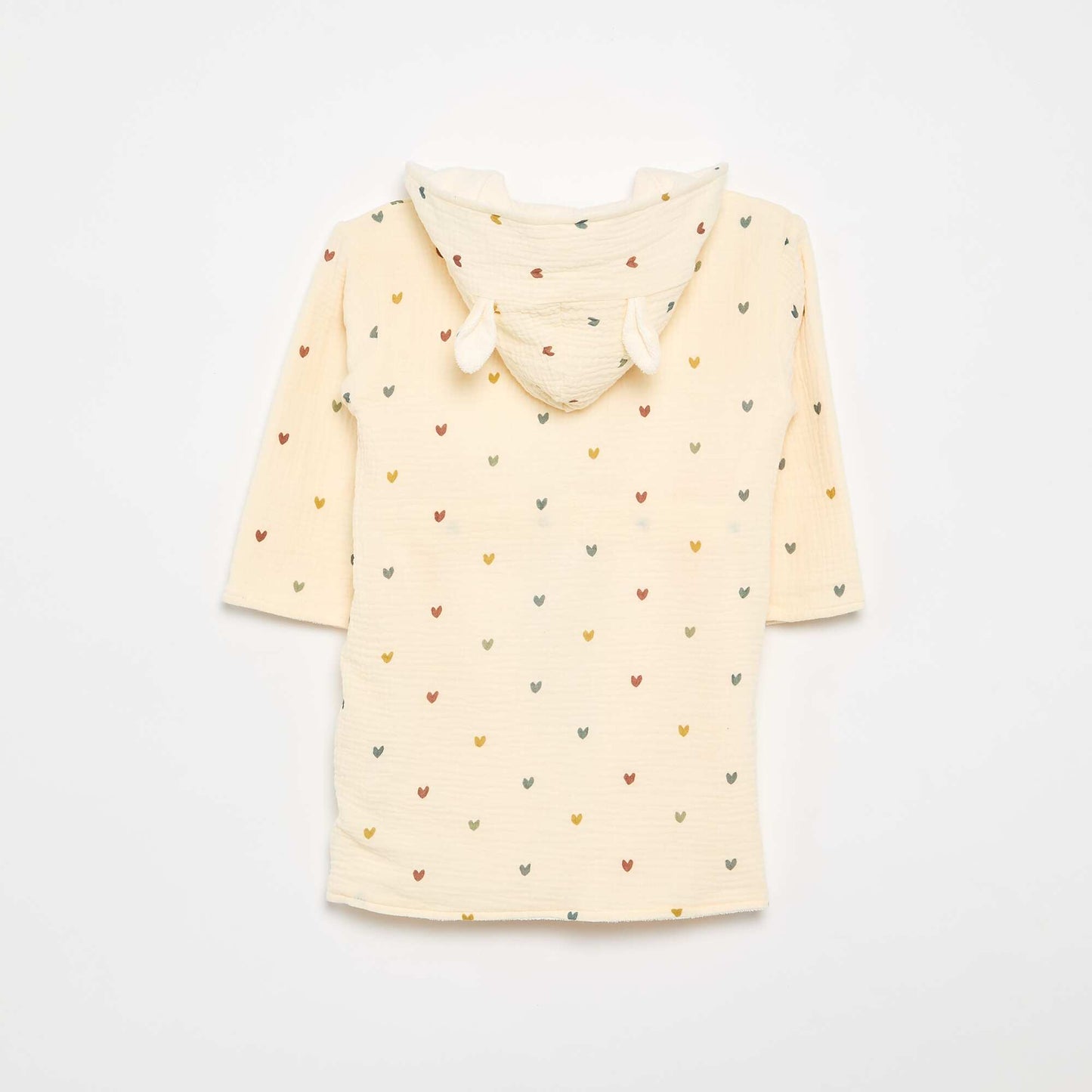 Albornoz de rizo y gasa de algodón - Kiabi Home BEIGE