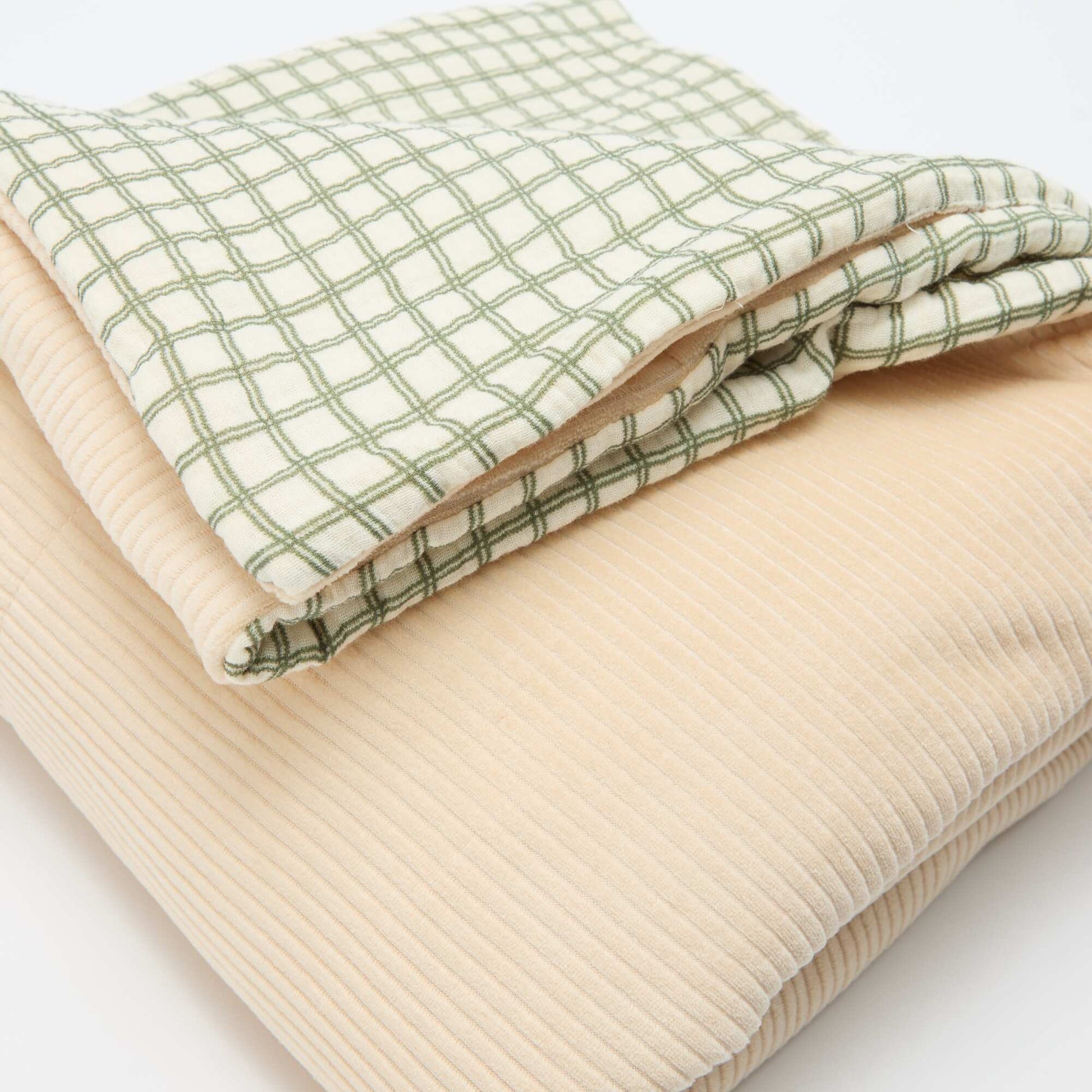 Manta reversible - Kiabi Home KAKI