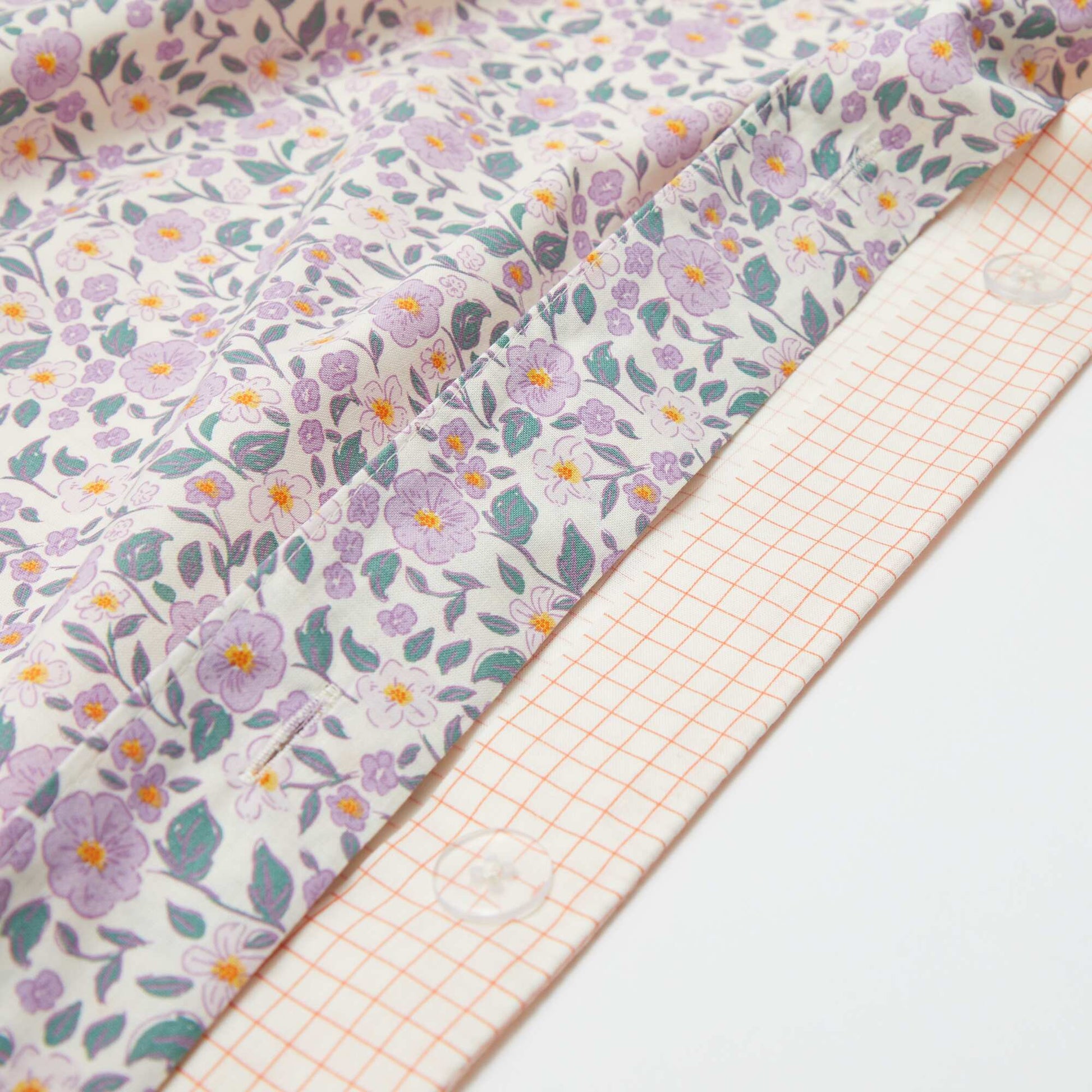 Juego de cama funda nórdica (140 x 200 cm)  + funda de almohada 2 piezas PURPURA