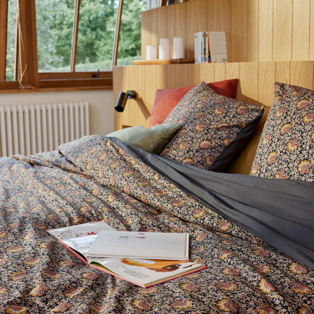 Juego de cama de algodón para 2 personas 240 x 220 cm - Kiabi Home GRIS