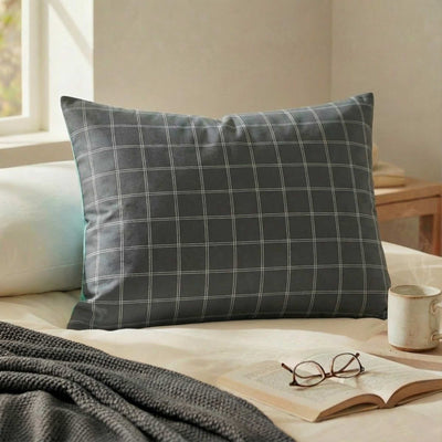 Funda de almohada lisa (50 x 70 cm) - Kiabi Home GRIS