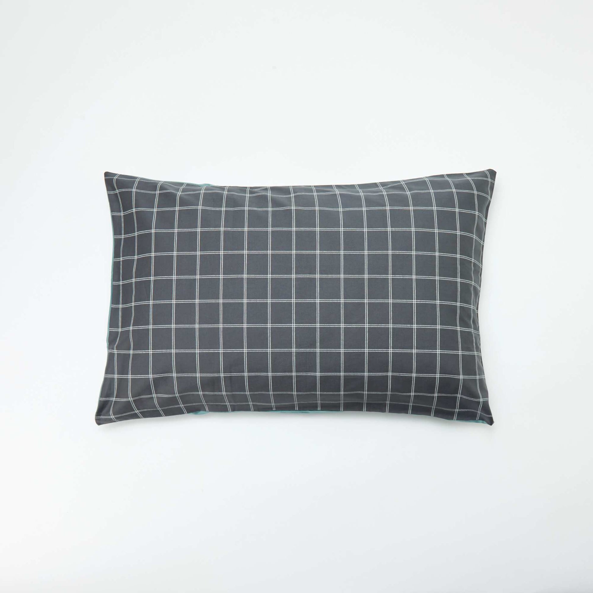 Funda de almohada lisa (50 x 70 cm) - Kiabi Home GRIS
