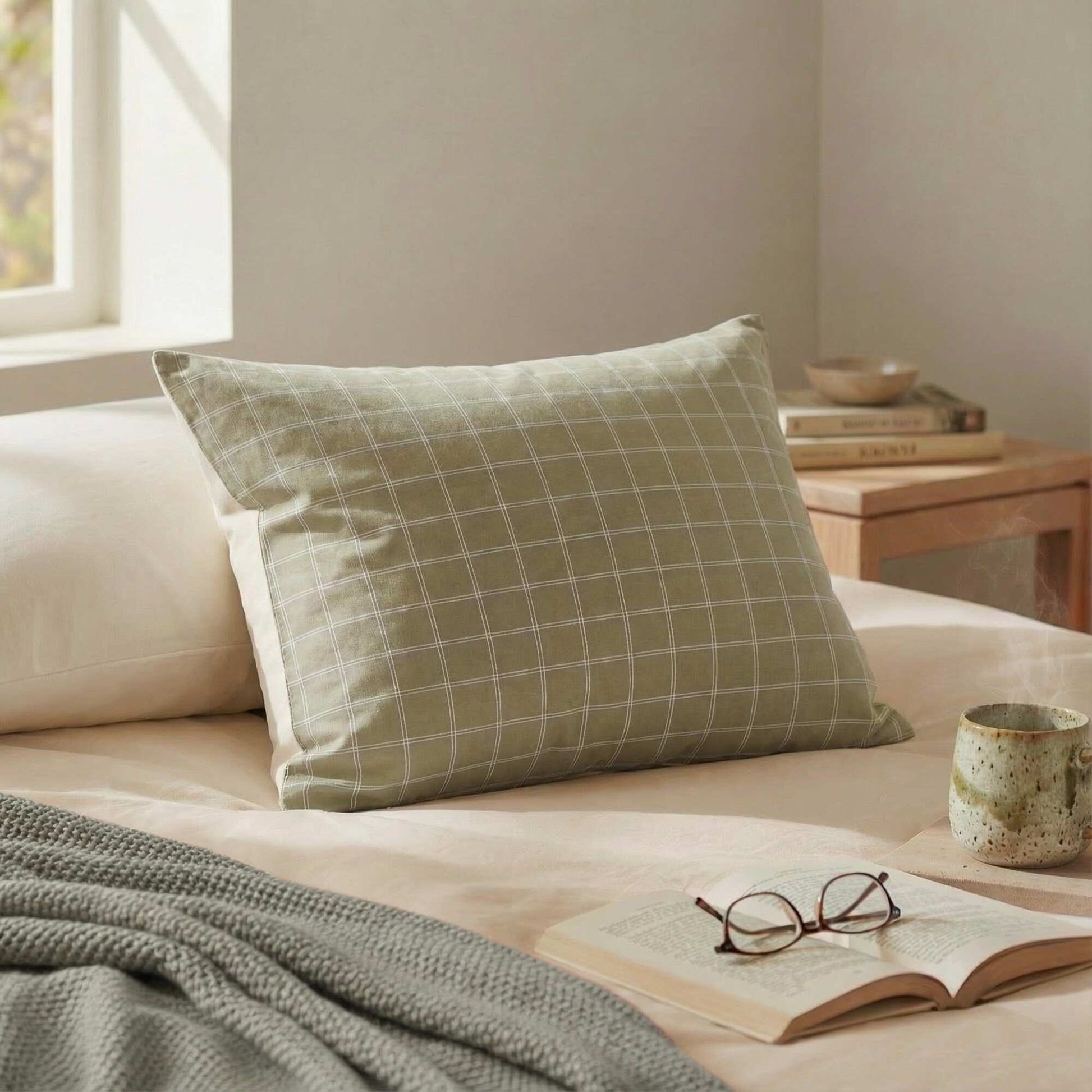 Funda de almohada lisa (50 x 70 cm) - Kiabi Home AMARILLO