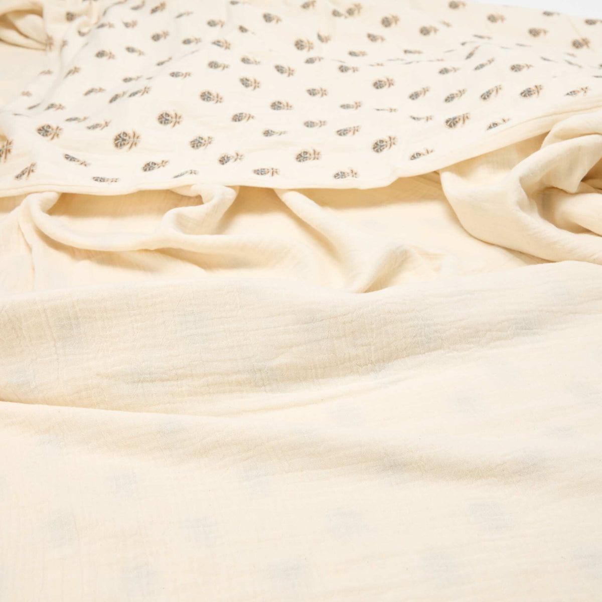 Juego de cama individual 140 x 200 cm de gasa de algodón - Kiabi Home AMARILLO