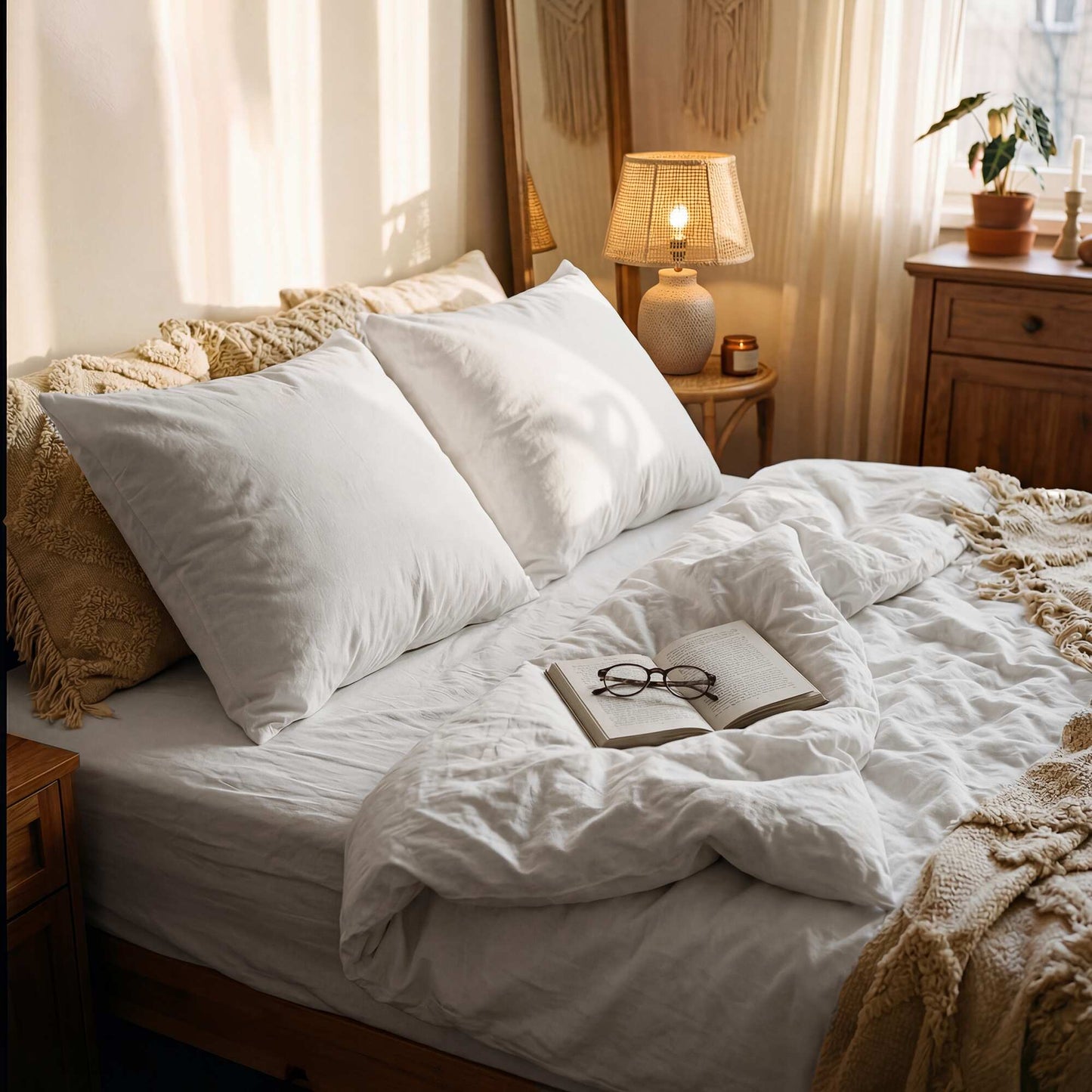Funda de almohada lisa 63 x 63 cm - Kiabi Home BLANCO