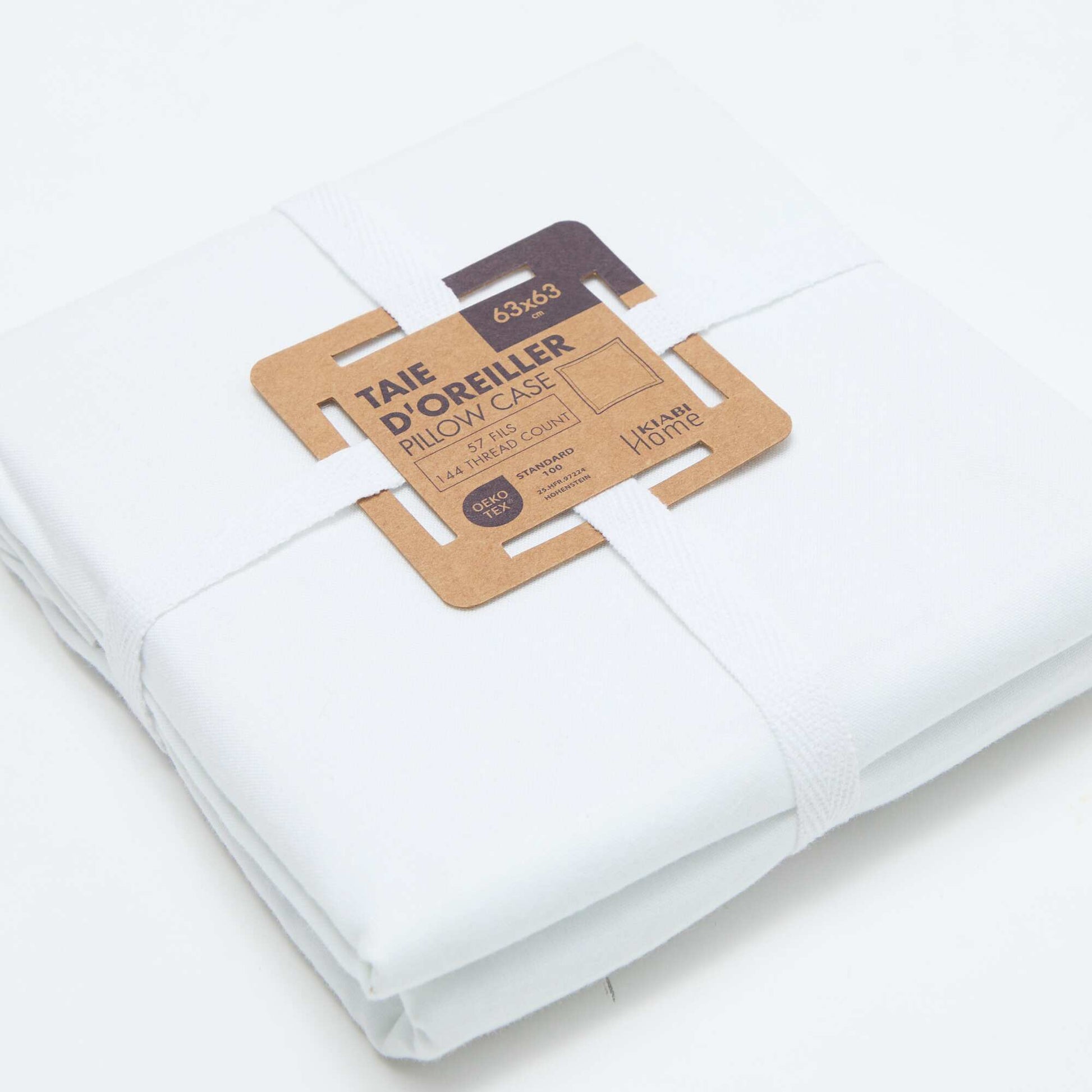 Funda de almohada lisa 63 x 63 cm - Kiabi Home BLANCO