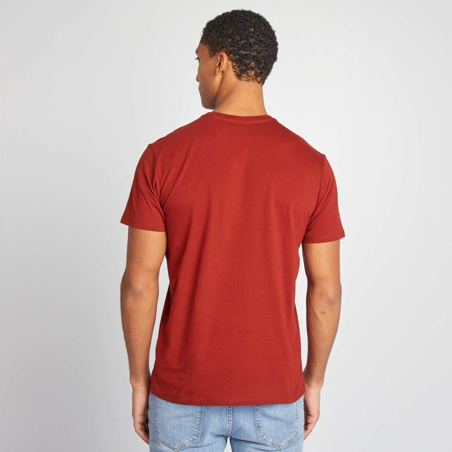 Camiseta estampada de manga corta ROJO