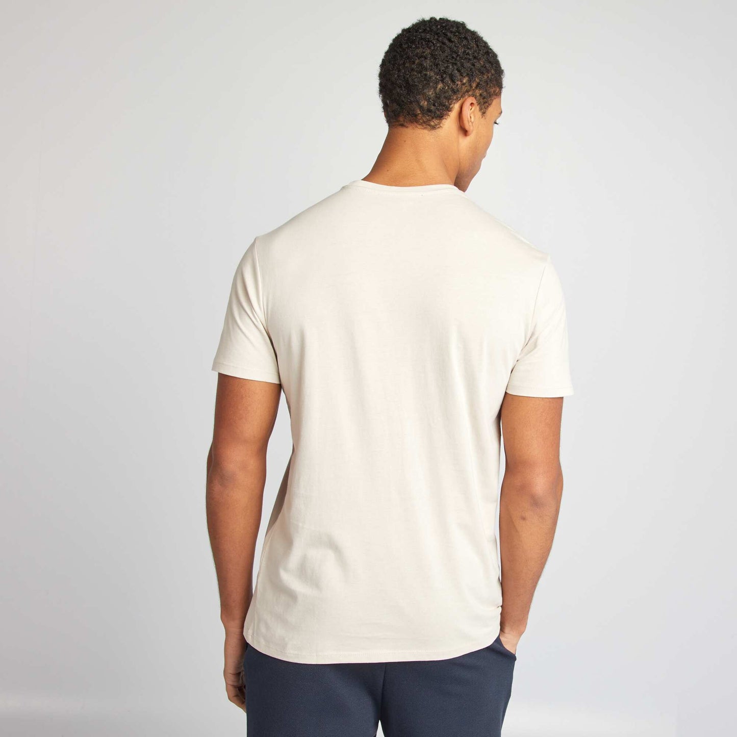 Camiseta estampada de manga corta BEIGE