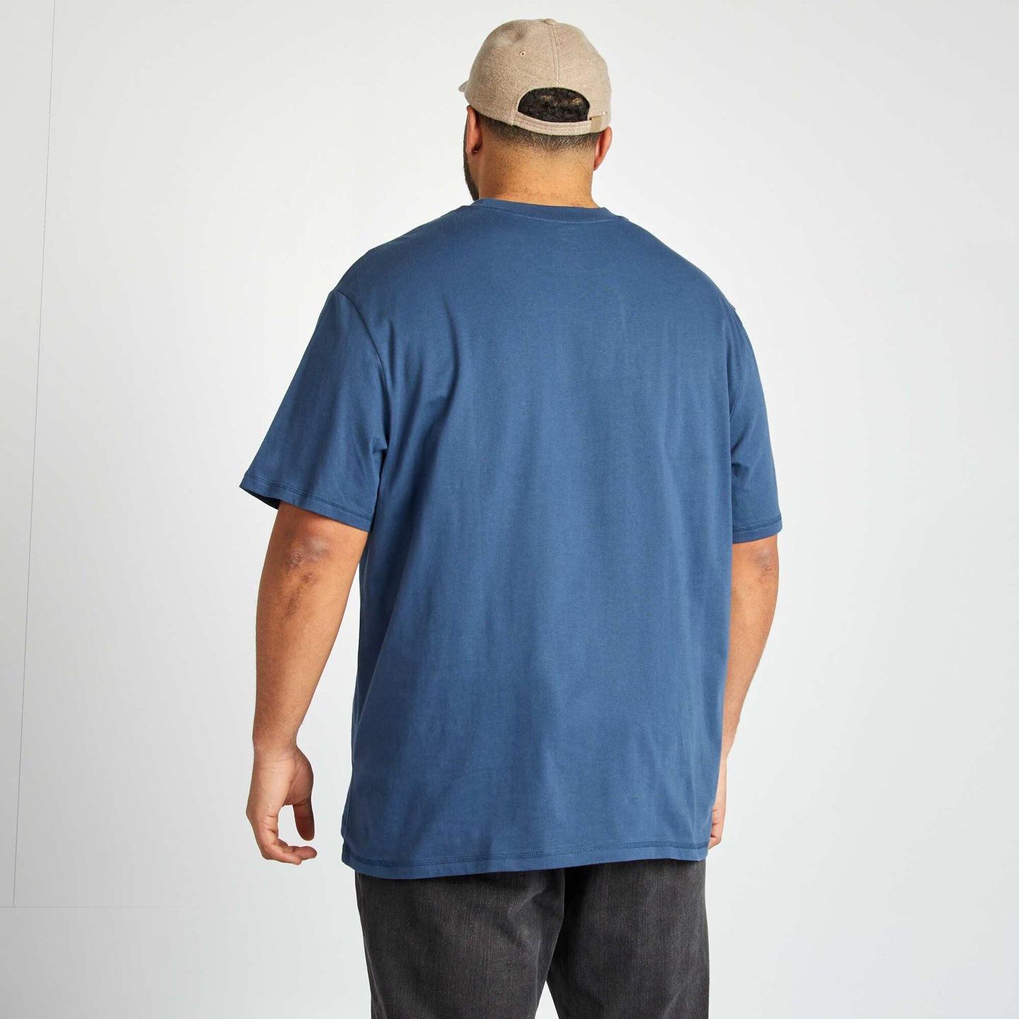 Camiseta de manga corta con bolsillo en el pecho AZUL