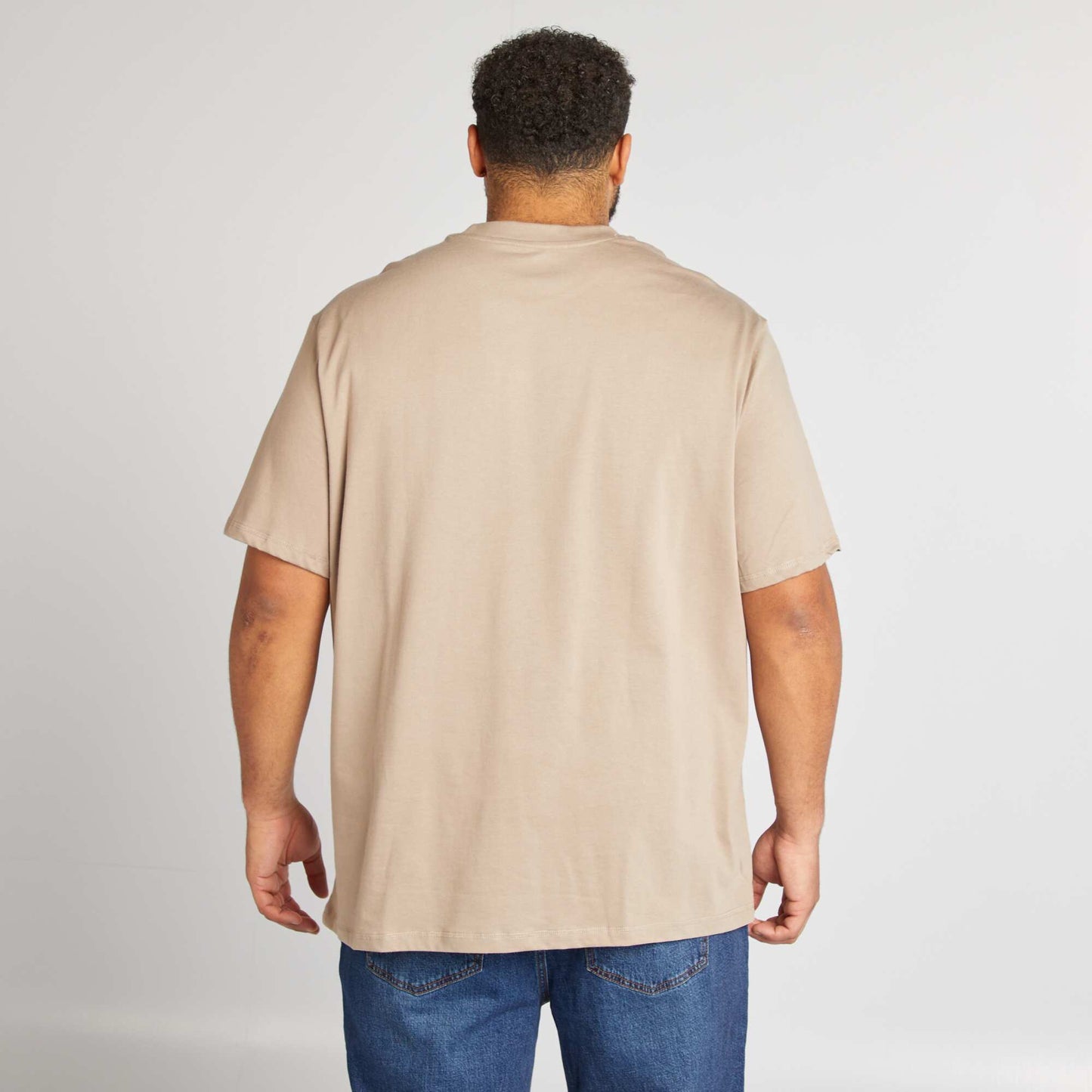Camiseta de manga corta con bolsillo en el pecho BEIGE