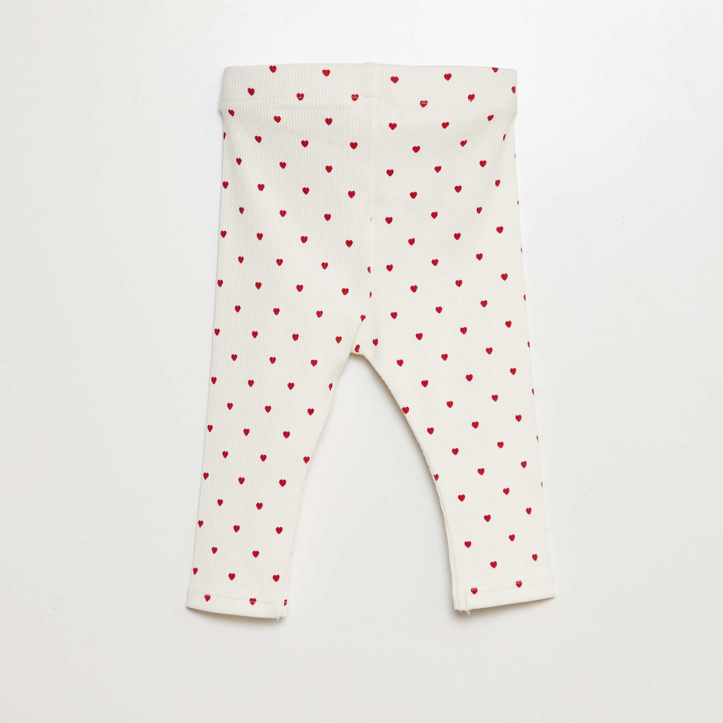 Legging de canalé con botones BLANCO