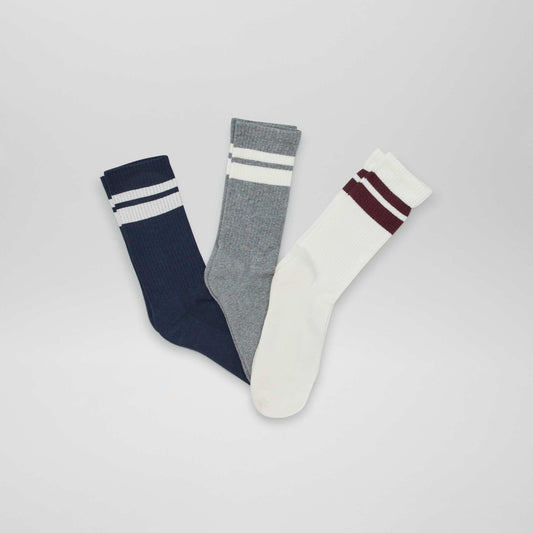 Medias largos de punto  - Pack de 3 AZUL